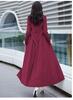 Kniehoher Trenchcoat, schlankes Temperament, langer Schnür-Revers-Trenchcoat, schmale Taille