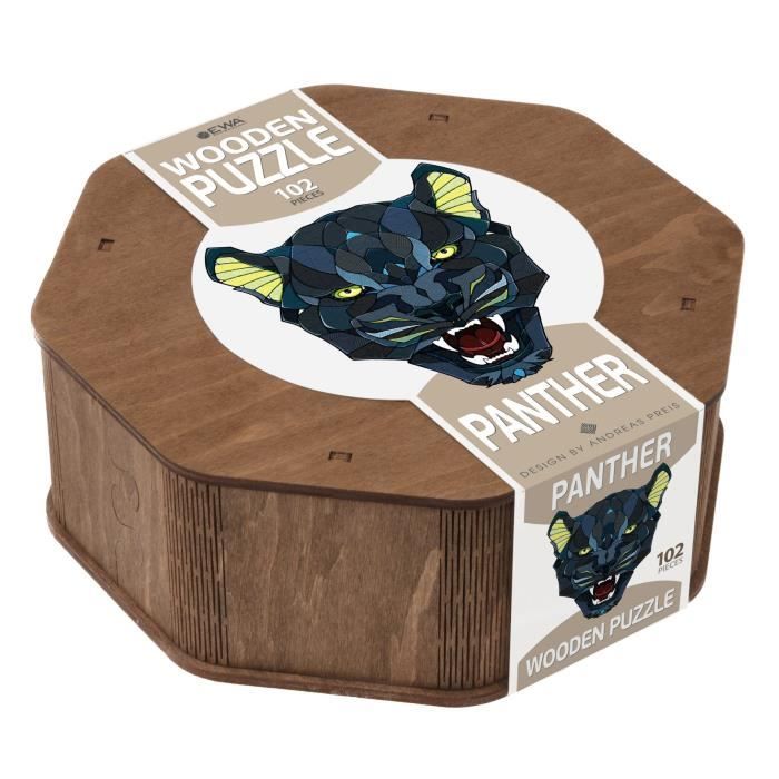 Puzzle Animaux - EWA ECO-WOOD-ART - Panthère - 102 pièces - Bois écologique
