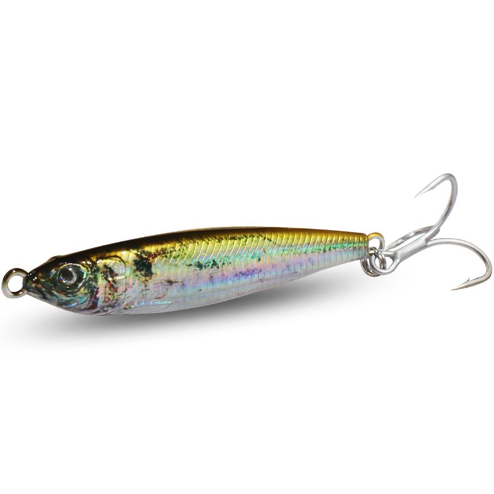 GOBAIT Metal Jig Lure 20g 30g 40g Spinner Spoon 3D Eye Color Laser Spinning Fishing Tackle Blade Hook Swimbait Pesca VIB Bait