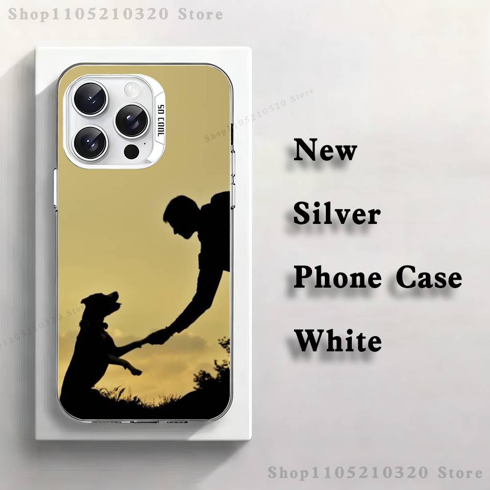 

Art Hunter Dog Phone Case For iPhone 17,16,15,14,13,12,11,Mini,Pro,E,MAX White Matte Silicone Whtie Cover iPhone14Plus