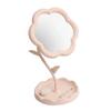 Flower Mirror Makeup Mirror Desktop Mirror Student Dormitory Desktop Makeup Mirror Special-Shaped Dresser Makeup Mirror Girls