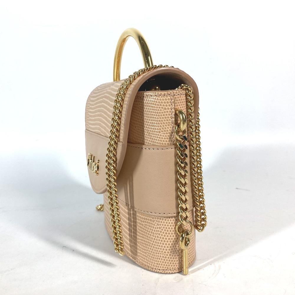 Chloe logo Abbey Rock Small 2WAY Hand Bag Crossbody Pochette Shoulder Bag