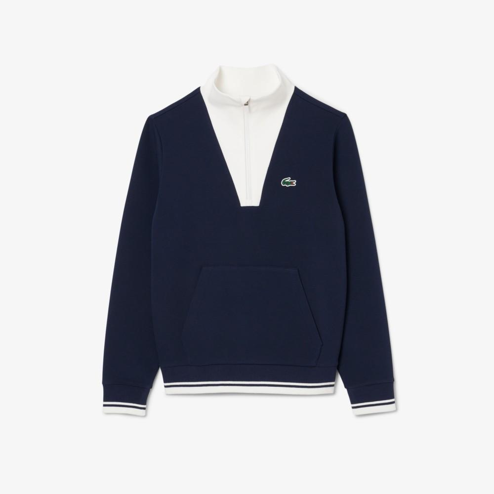 Lacoste Women's Tennis Heritage Half-Zip Sweatshirt SF8634-55NHHW