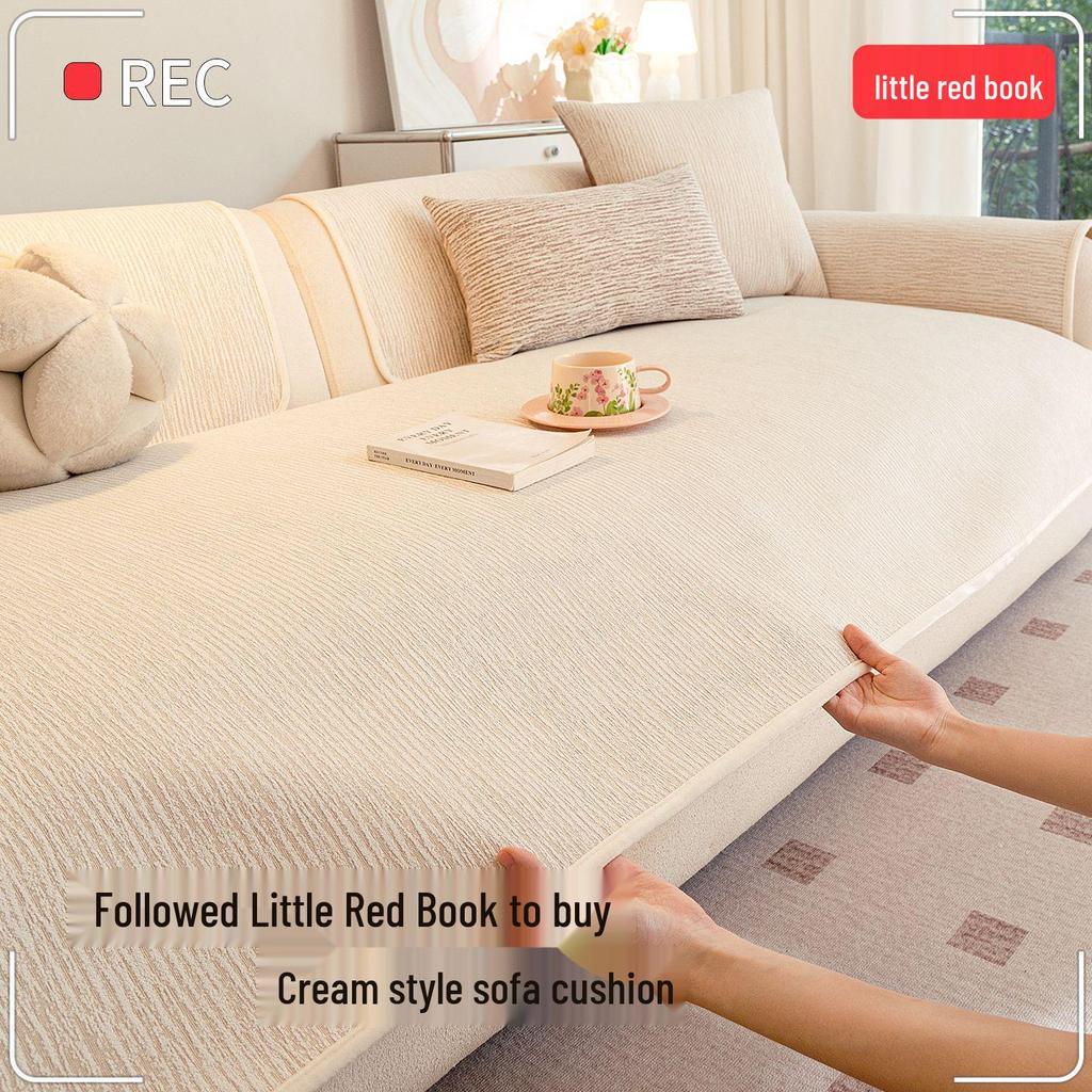 All-Season Non-Slip Cotton-Linen Sofa Seat Cover