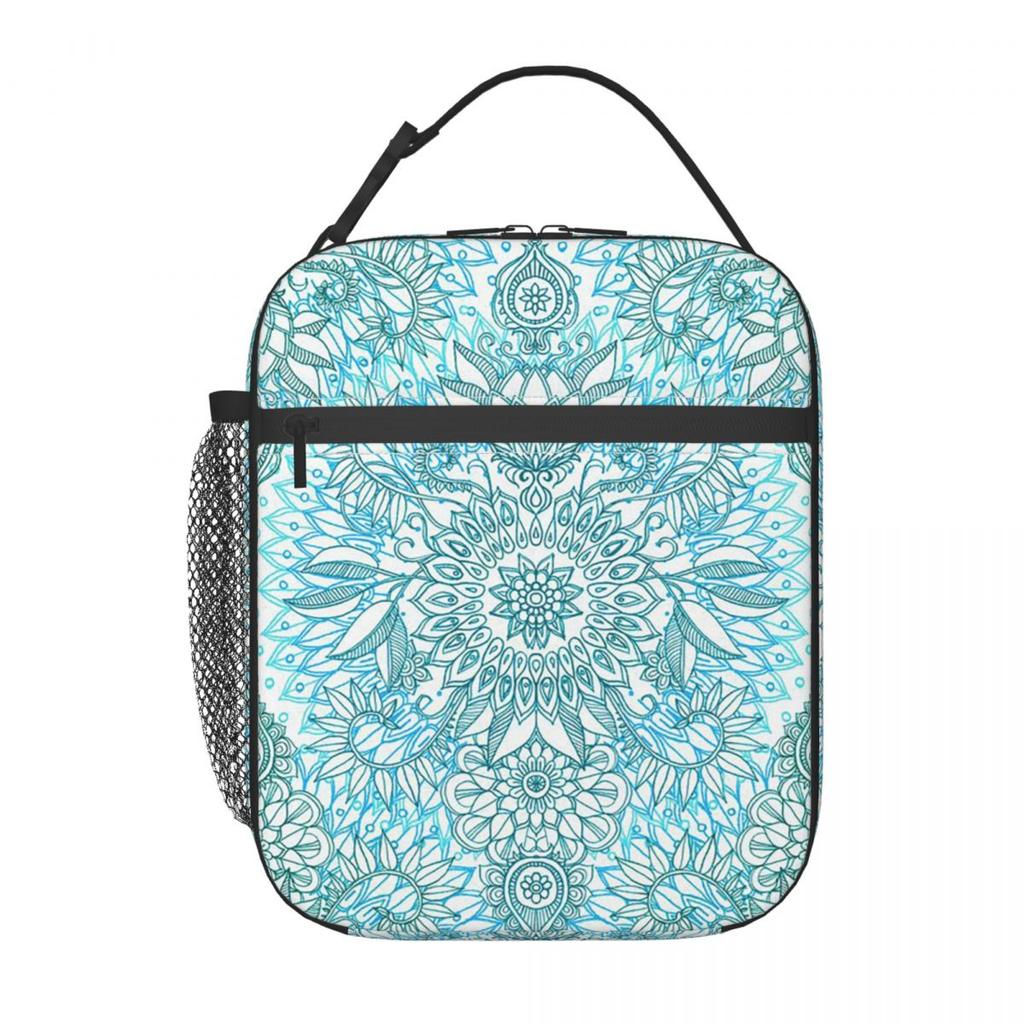 Bohemian Mandala Insulated Lunch Bag for Women Children Portable Food Boxes Thermal Lunch Box Tote