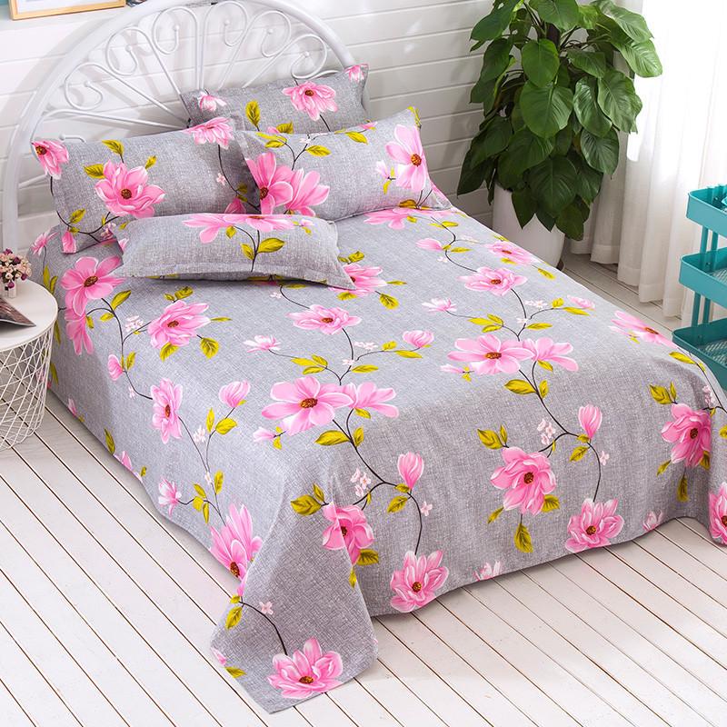 Cartoon Flannel Bed Sheet - Double or Single Size, Perfect for Dorms, In Stock