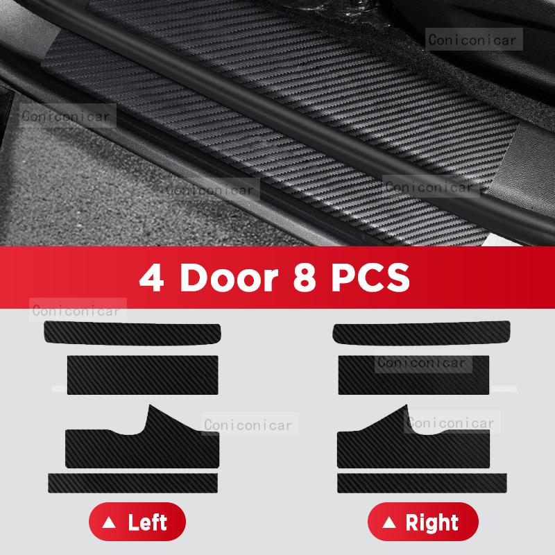 Auto Kohlefaser Türschwellen Aufkleber Für CITROEN C5 X Hybrid 2021-2023 Schwellenpedal Kratzschutz Dekorationszubehör