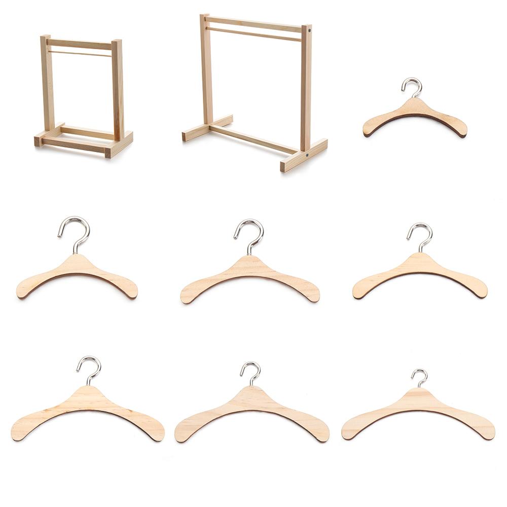 Poppen Houten Kledingrek Kleding Organizer Hangers Voor Poppen Handtas Kleding Poppen Metalen Hangers Kinderen Volwassen Speelgoed Verjaardagscadeau
