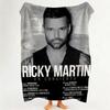 Music RRicky MMartin Throw Flannel Throw Blanket Suitable for Sofa Living Room Bedroom