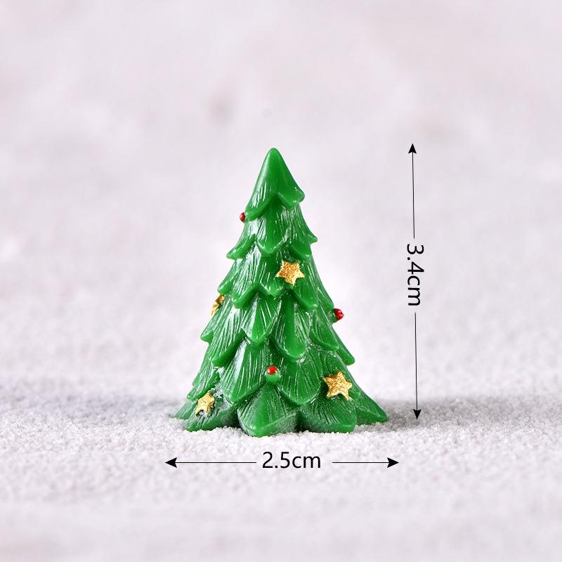 Santa Mini Christmas Claus Snowman Micro Landscape Miniatures Ornament Figurines