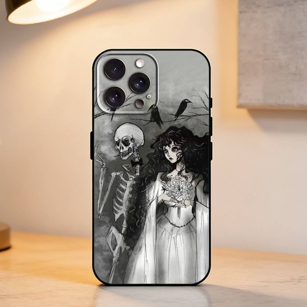 G-Gothic Girl Sculpture Retro    Phone Case For iPhone 17,16,15,14,13,12,11 Plus,Pro Max,XS,Soft Silicone Black Cover