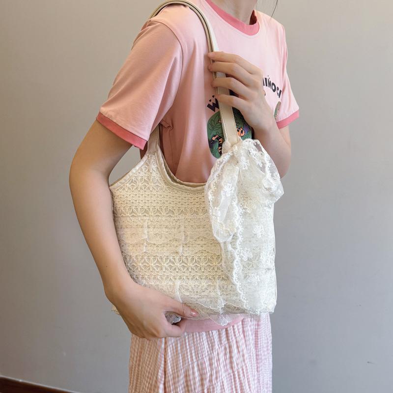 Casual summer versatile personality fashion tote bag female large capacity student class sweet cute shoulder bag