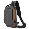 Borsa a tracolla antifurto da uomo per moto - Borsa da petto casual estiva a spalla singola con lucchetto a combinazione