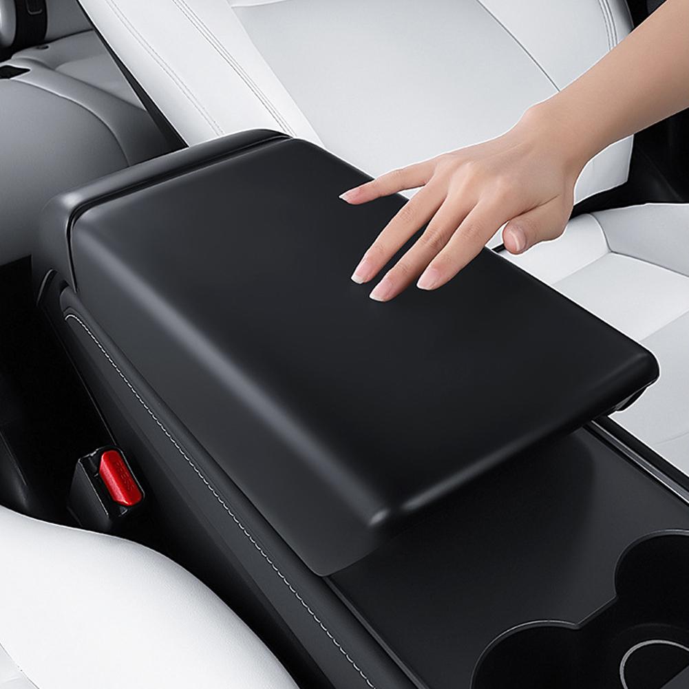 Auto Mittelkonsolen Armlehnenpolster für Tesla Y Highland TPE Weiche Hülle Deckel Auto Mittelarmlehnenbox Abdeckung Zubehör Q0P0