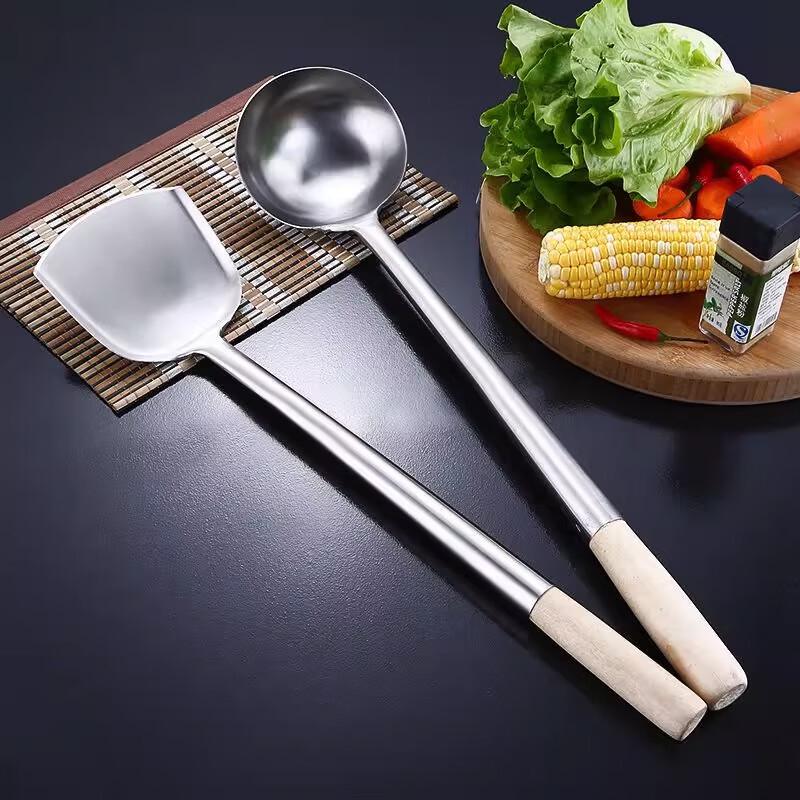 Wei Jie Xing Professional Wooden Handle Stir-fry Spatula Set