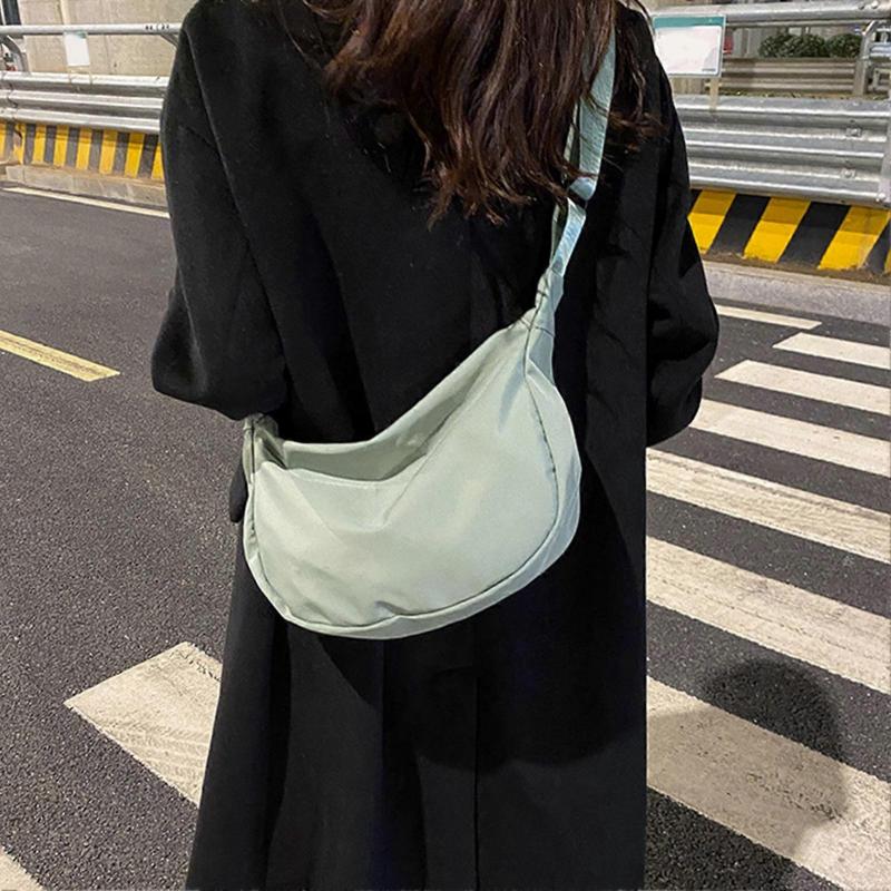 Women Chest Bag Half Moon Shape Adjustable Large Capacity Crossbody Bag Fanny Bag for Daily Life