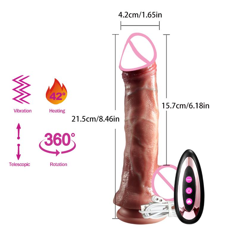 Wireless Vibrator Telescopic Dildos For Women Big Dildo Vibrador Heating Skin Feeling Dick Realistic Penis Large falos Silicone