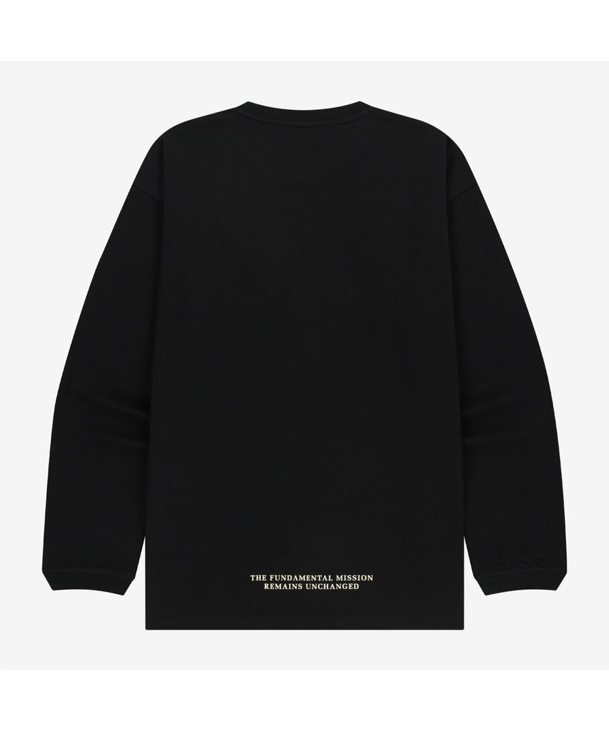 Noseupeiseu Nt7Tr50J Pocket Long Sleeve Round Neck T-Shirt Black