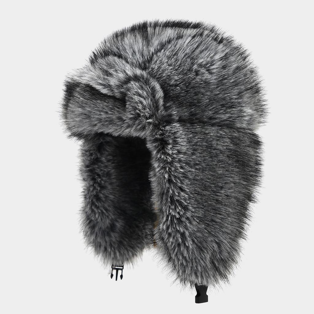 Unisex Winter Trapper Hat with Thick Earflaps, Warm Outdoor Snow Hat for Cold
