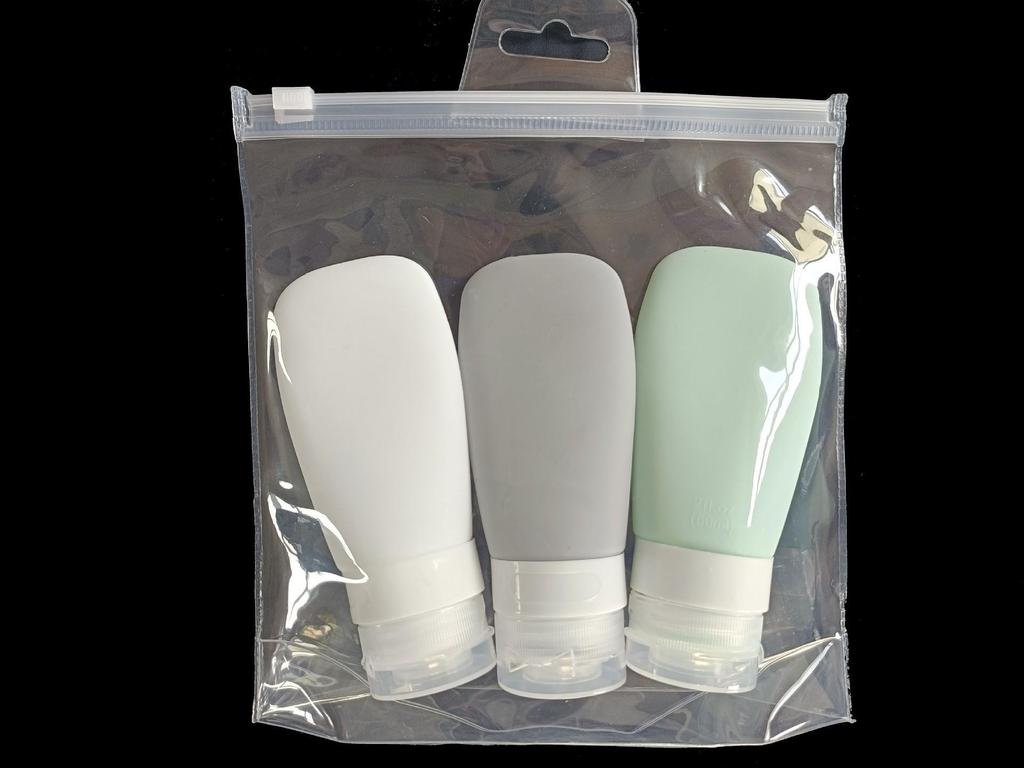 Leak-Proof Silicone Travel Bottle Set for Shampoo and Shower Gel
