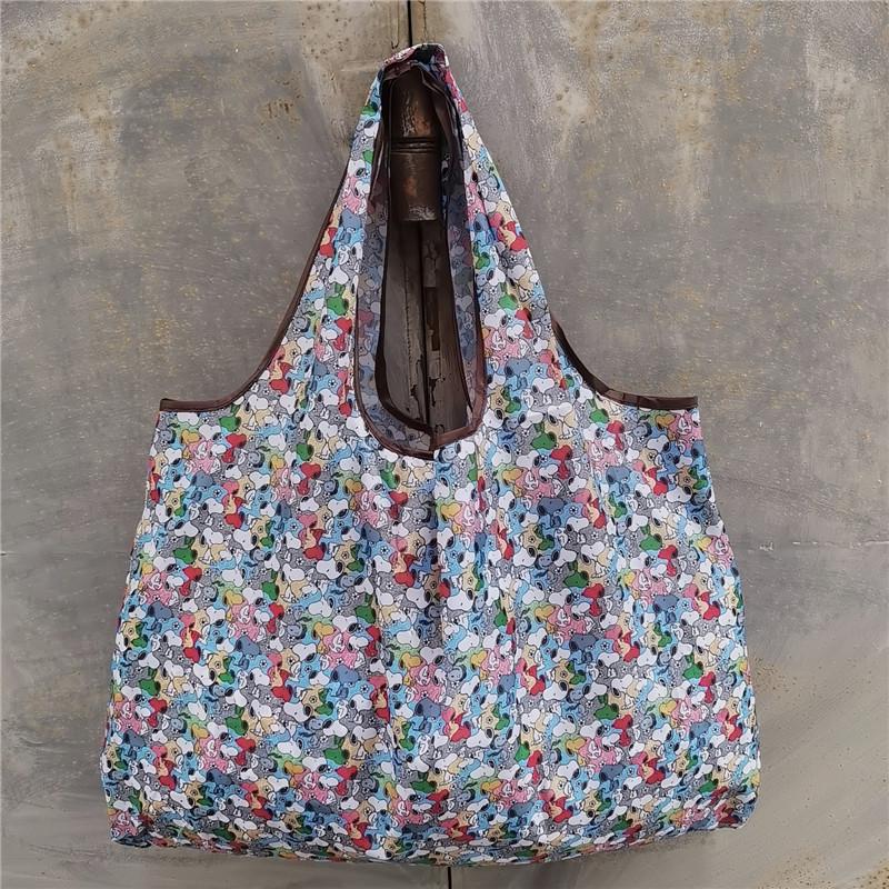 Eco-friendly Foldable Shopping Bag – Japanese & Korean Cartoon Design, Portable and Sturdy