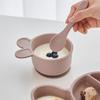 Atti Rabbit Baby Bunny Silicone Suction Bowl Dry Rose Toddler Tableware Self Feeding Container