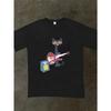 Black Cat Playing Guitar Pattern T Shirt for Men Y2K Summer New Casual and Fashionable T Shirt Suitable for Both Men and Women