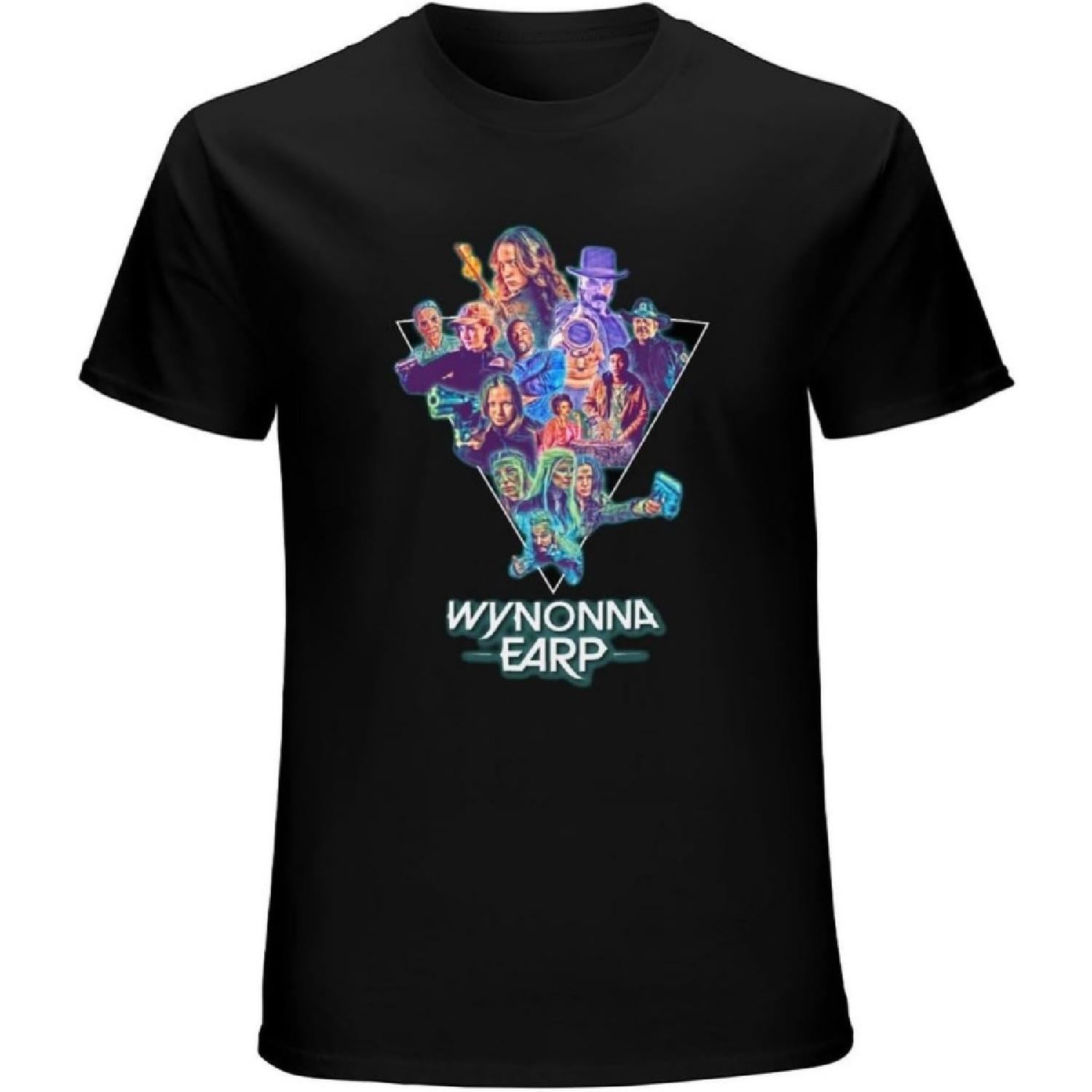 UUS HOMME Wynonna EARP 80 s Theme Collage T-Shirt Mens Black T-Shirt Black S