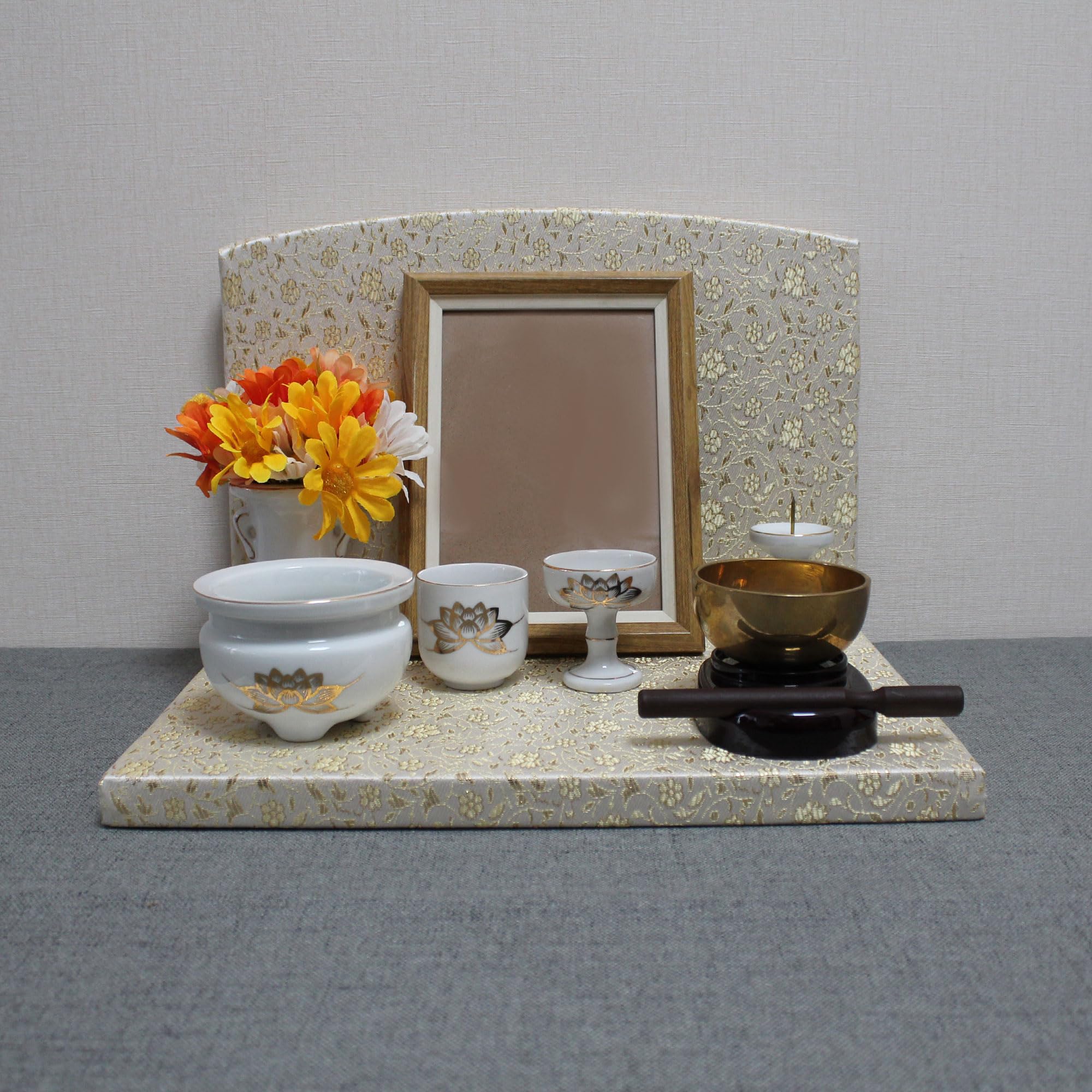 

Buddhist Altar, Open-Type, Memorial Stage, Natural Color, Printed, Veneer Covered, for Home Memorials