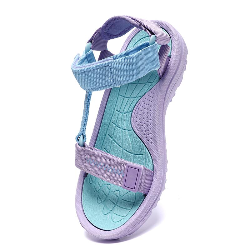 30-38 Children's Plus Size Simple and Fashionable Velcro Casual Sandals Girls' Beach Shoes