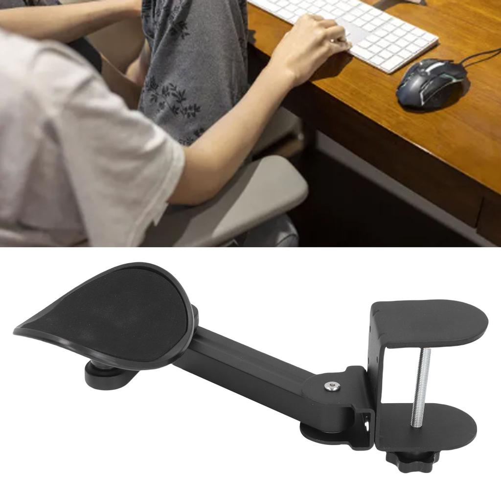 Armrest Pad Rotating Elbow Rest Holder Sturdy Clamp On Adjustable Armrest Flexible Ergonomic Aluminum Alloy Plastic for Office