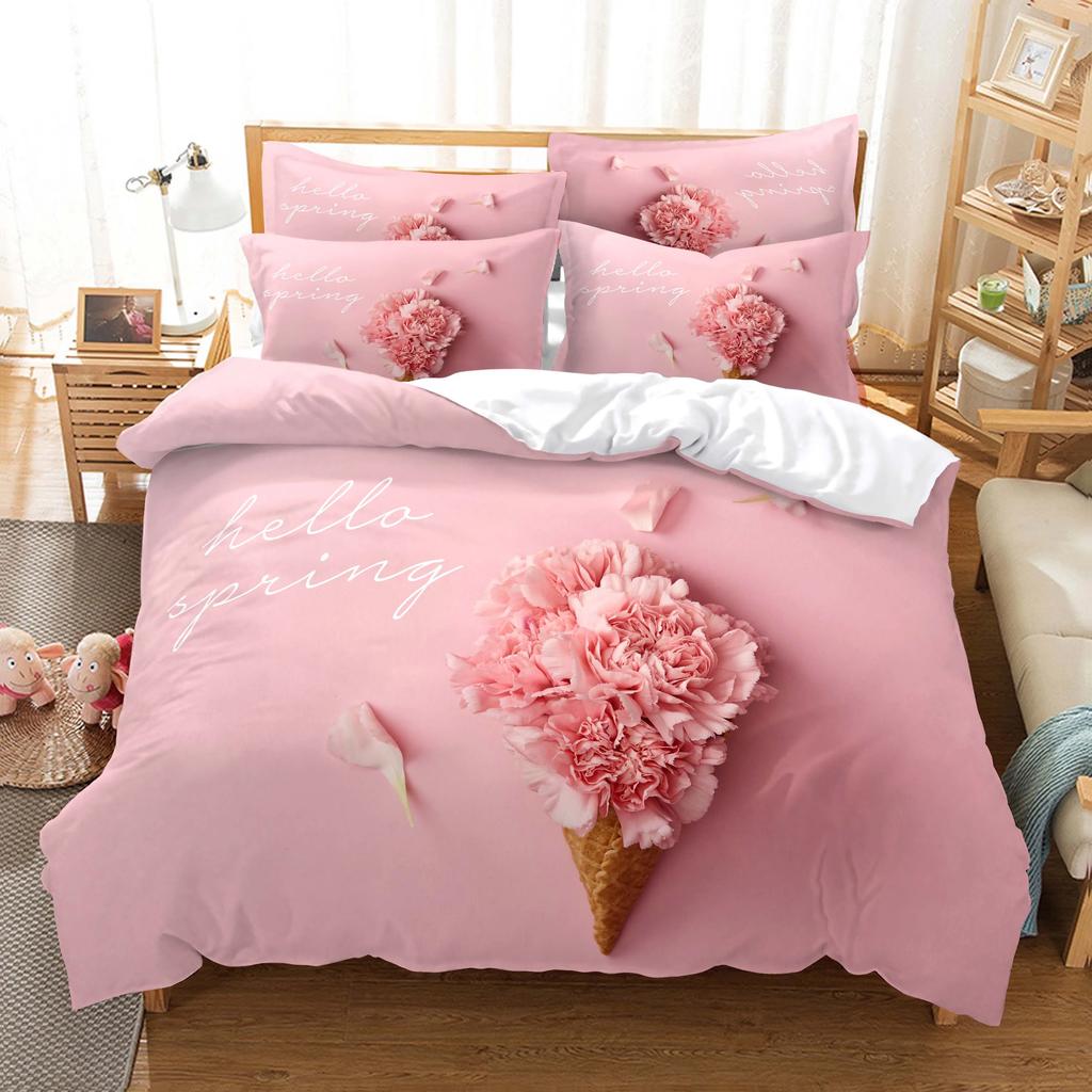 Love Red Rose Nevresim Takımı Housse De Couette Mutlu Sevgililer Günü/evlilik/düğün Nevresim Takımı Dropship Yatak Takımı - Çarşaf Yok