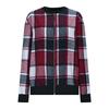 New Autumn Winter Women's Plaid Print Jacket, Long Sleeve Zipped Casual Coat, Loose Fit Outwear for Daily Streetwear