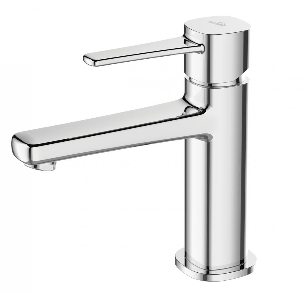Invena GLAMOUR chrome washbasin tap BU-02-001 with free household vinegar gel