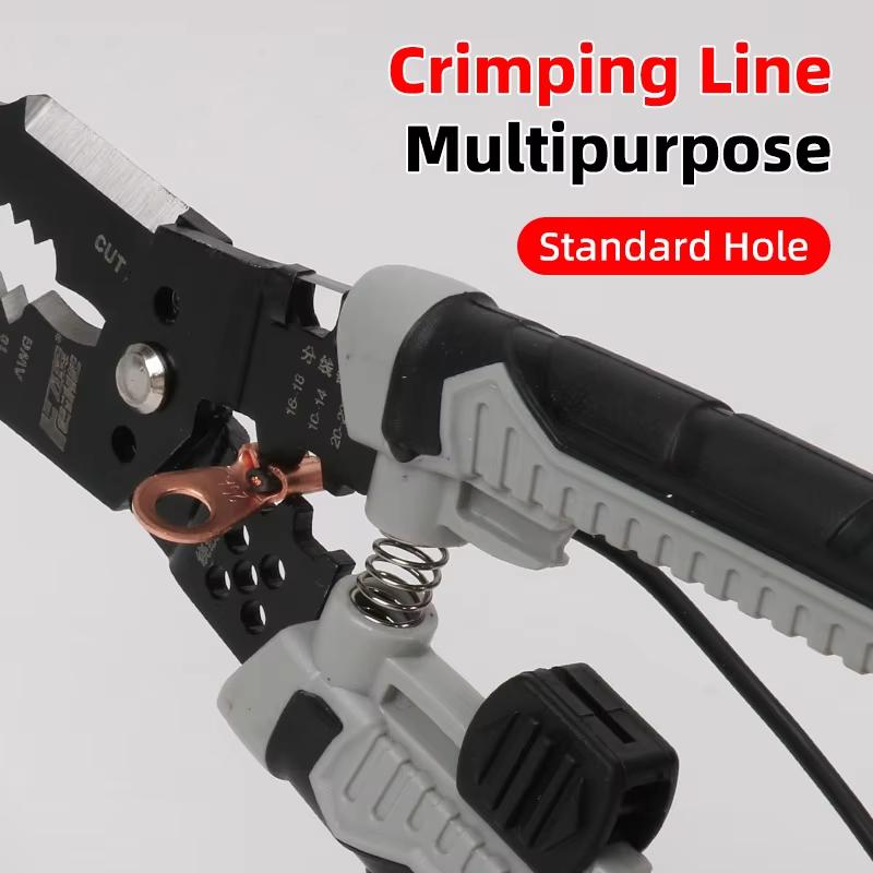 Electrical Wire Strippers Multifunctional Winding Wires Cable Crimper Wire Clippers Portable Professional Wire Crimping Tool