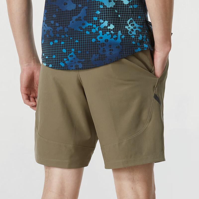Under Armour Solid Color Outdoor Running Mid Waist Casual Shorts Men shorts Dark-Olive-Green 1370378-361