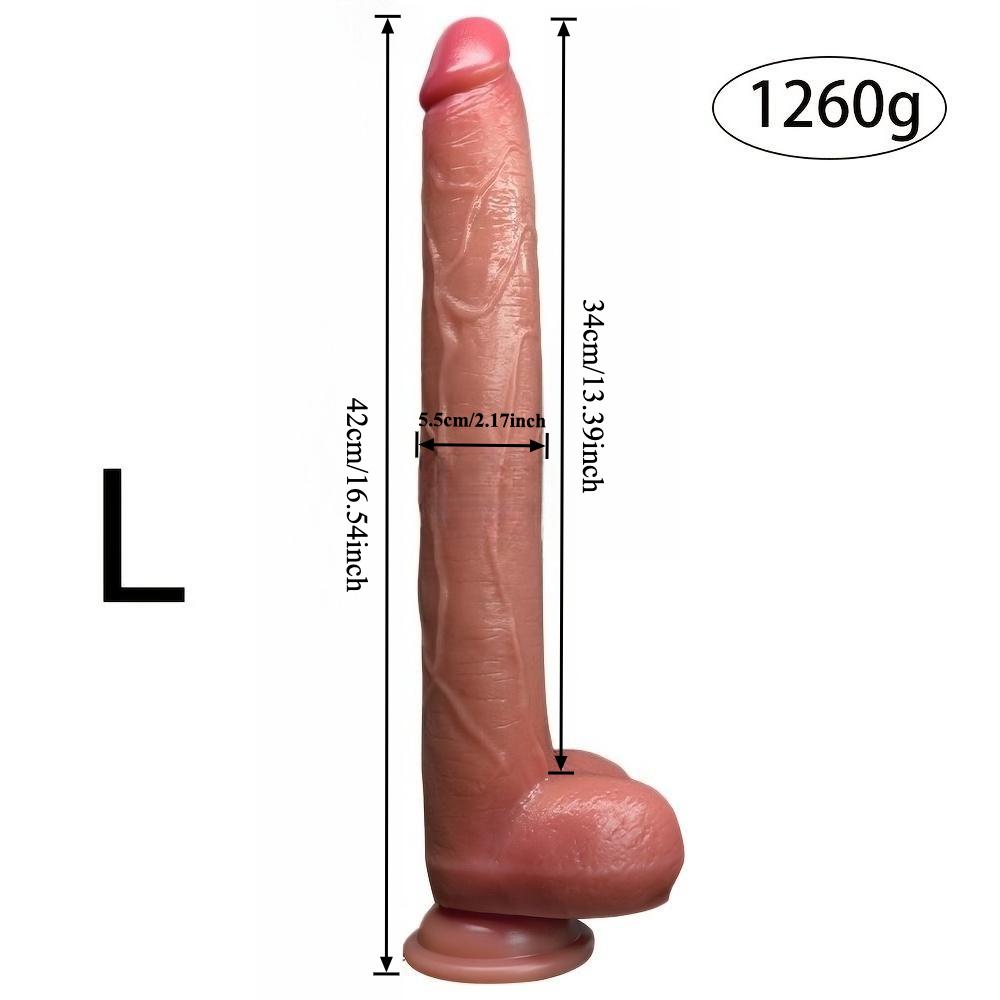 12.2" Extra Long Realistic Dildo – Self-Lubricating Liquid Silicone, Real Skin Texture, Soft & Flexible, No Batteries, Adult Toy for Women