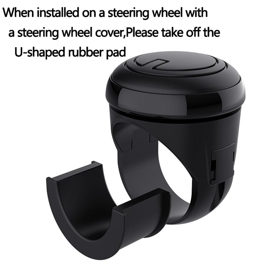 Black Car SUV Steering Wheel Booster Ball Aid Power Handle Assister Spinner Knob