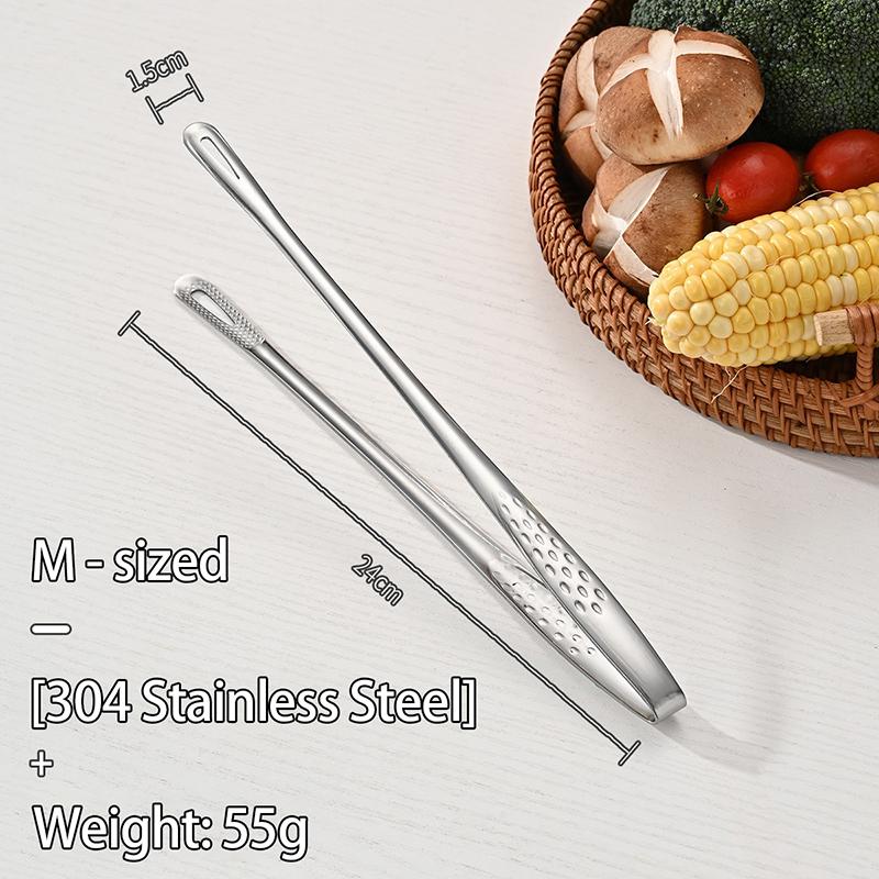 Stainless Steel Kitchen Tongs BBQ Grill Meat Barbecue Tongs Clip Food Utensils Cooking Tweezers Food Tongs CFQJ002