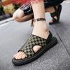 Men's One Word Sandals Retro Trendy Outerwear Cool Trailer Outdoor Leisure Sports Beach Shoes