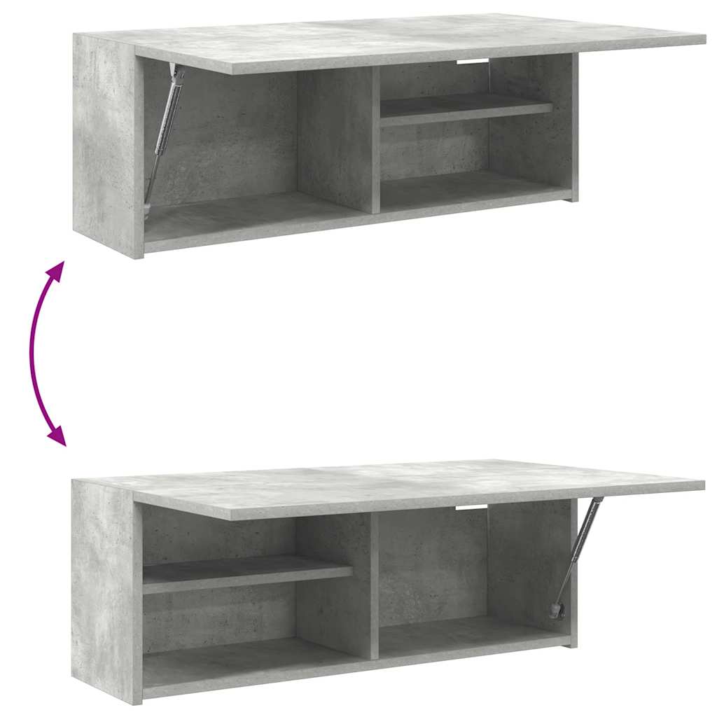 Bathroom Wall Cabinet Concrete Grey 80 X 25 X 30 Cm Particleboard