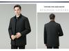 Men's Winter Down Jacket: White Duck Down, Middle-Aged, Thickened, Detachable Liner, Lapel, Warm Coat.