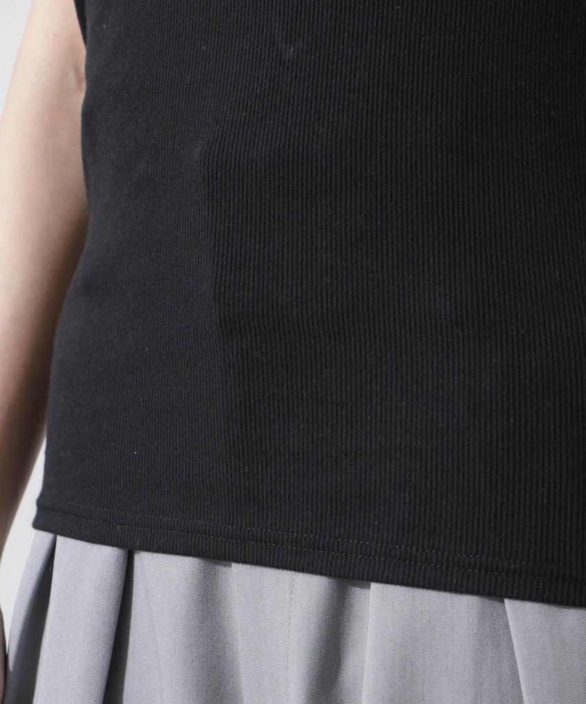 Nano Universe Antibacterial and Ribbed Tank Top with Size F Women's Odor-Resistant Cups, 021, Large, Gray, 673-5124305