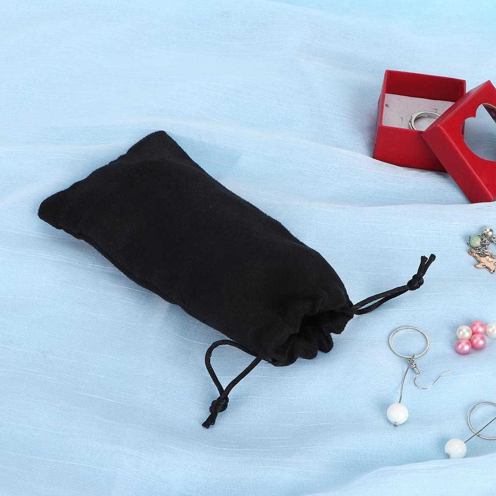 Mjuk dubbelsidig mocka dragsko presentpåse påse omslag organiserare för fest GPame 9 x 18cm