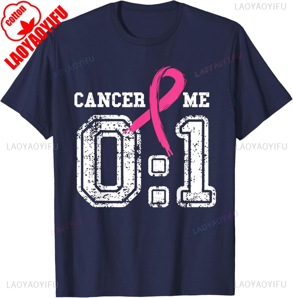 Cancer 0 Me 1 Breast Cancer Awareness T Shirt Survivor Gift Pink Ribbon Warrior Tee For Wounisex Chemo Fighter Cotton Hope Apparel