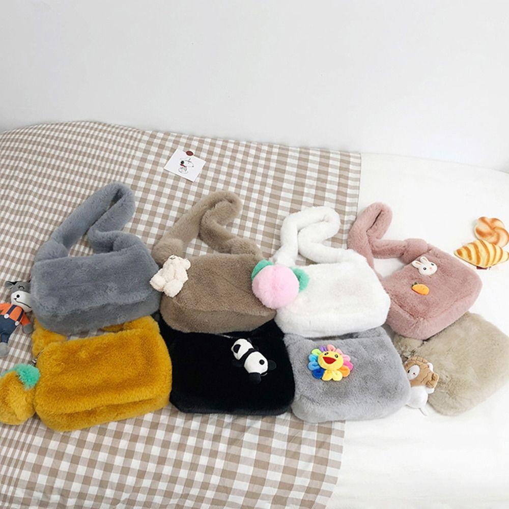 Einseitige quadratische Tasche Mehrfarbige Make-up-Tasche Modische Handtasche Mädchen