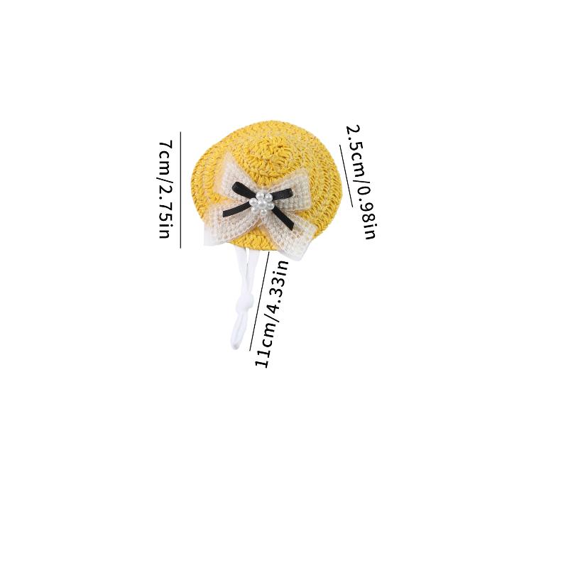 Cute Small Pet Crochet Hat Mini Pet Hamster Parrot Chipmunk Headwear For Hamster Guinea Pig Small Pet Decoration Accessories A1