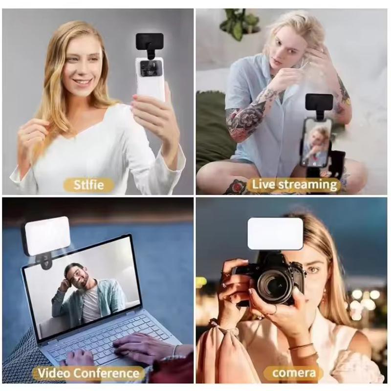Rgb Led Cube Light Clip-on Stand-alone Adjustable Brightness Fill Light For Phone Laptop Camera Photography