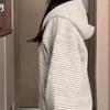 Damen gestreifter Reißverschluss Hoodie Cardigan - Koreanischer Stil, Frühling/Herbst 2026