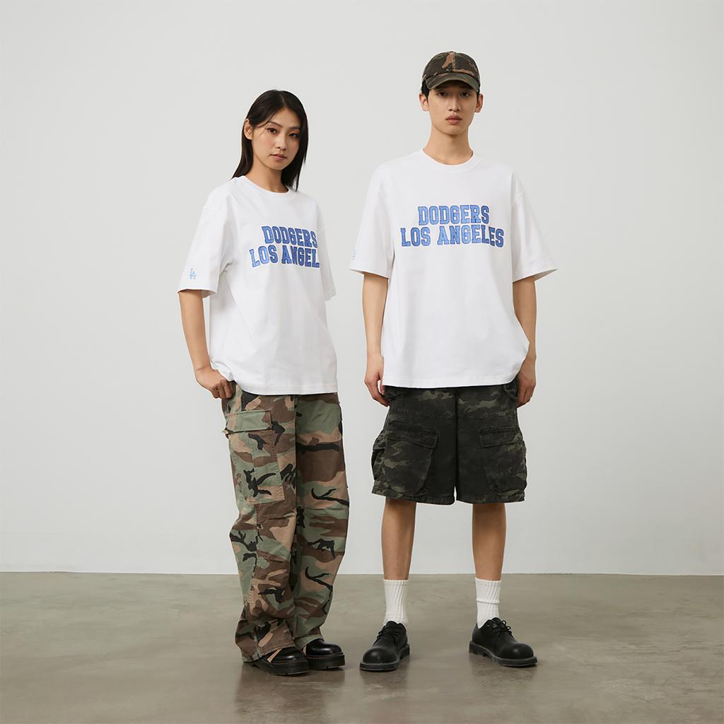 New MLB Los Angeles Dodgers T Shirt Men's Ecru 3ATSV0643-07WHS